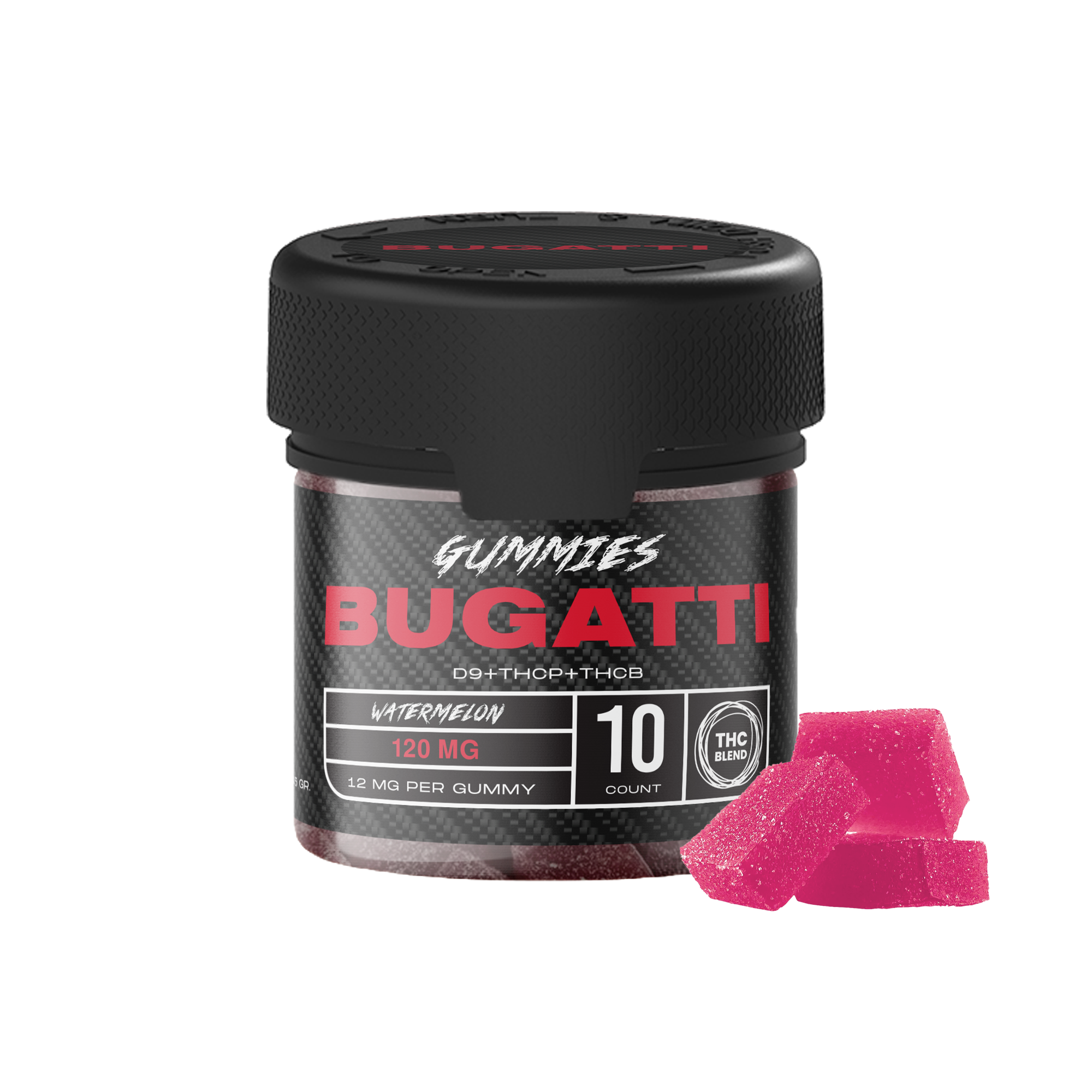 BUGATTI GUMMIES - 120MG - WATERMELON 10PCS - MIXED BLEND